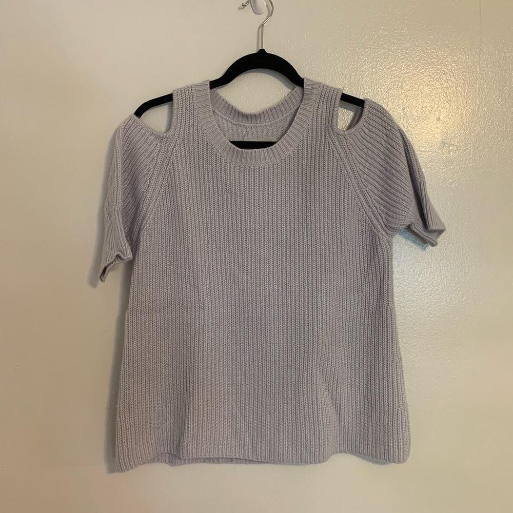 Zoe Jordan Cold Shoulder Knit Top Sweater